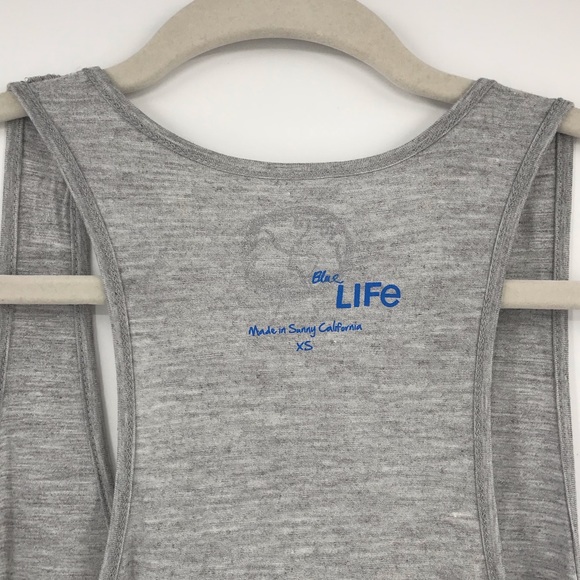 ✨HP✨ Blue Life Knit & Silk Tank Maxi Dress Gray XS - Picture 4 of 5